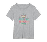 Popsicle Princess: Stay Cool, Rule Sweet Summer Crown T-Shirt, Women's Plus, Heather Grey, 4X