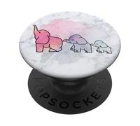 PopSockets 2 Kiddos Elephant Gift for Mom Baby Elephant PopSockets PopGrip: Swappable Grip for Phones & Tablets