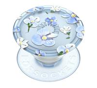 PopSockets Adhesive Phone Grip, Holder, Phone Stand, Plant-based - Translucent Blue Fields