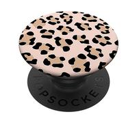 PopSockets Black and Pink Leopard Print Cheetah for Women and girls PopSockets Swappable PopGrip