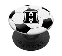 PopSockets Boys Soccer Ball Letter H Monogram Football Coach Gift PopSockets PopGrip: Swappable Grip for Phones & Tablets