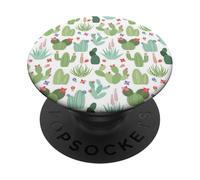PopSockets Cactus Pop Mount Socket Cute Desert Plant and Flowers PopSockets PopGrip: Swappable Grip for Phones & Tablets
