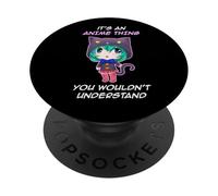 PopSockets Chibi Anime Thing Cat Girl Otaku Manga Kawaii Gift PopSockets PopGrip: Swappable Grip for Phones & Tablets