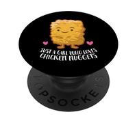 PopSockets Chicken Nuggets Girl Just A Girl Who Loves Chicken Nuggets PopSockets Swappable PopGrip