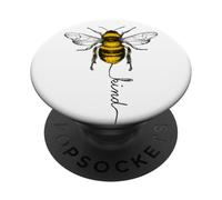 PopSockets Cool Bee Kind Summer Be Kind Kindness Gifts Men Women Kids PopSockets PopGrip: Swappable Grip for Phones & Tablets