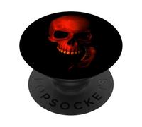 PopSockets Cool Red Skull Head Cellphone Pop Out Button Holder,Black PopSockets PopGrip: Swappable Grip for Phones & Tablets