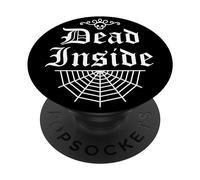 PopSockets Dead Inside Pastel Goth Elegant Gothic Trendy Skull Web PopSockets PopGrip: Swappable Grip for Phones & Tablets