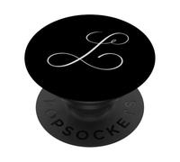 PopSockets Elegant Single Letter L Capital Monogram Initial PopSockets PopGrip: Swappable Grip for Phones & Tablets
