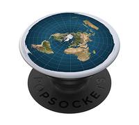 PopSockets Flat Earth Map Flat Earth Society Conspiracy Gift Idea PopSockets PopGrip: Swappable Grip for Phones & Tablets