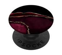 PopSockets Glamorous Marbled Chic Black Purple Wine Red Golden Classy PopSockets PopGrip: Swappable Grip for Phones & Tablets