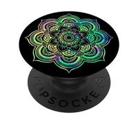 PopSockets Green Flower Mandala Pop Mount Socket Knob Divine Mandala PopSockets PopGrip: Swappable Grip for Phones & Tablets