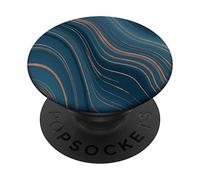 PopSockets Illustration Print Marble-Stone-Gold-Like Blue Design PopSockets PopGrip: Swappable Grip for Phones & Tablets