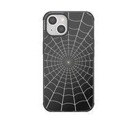 PopSockets iPhone 14 Case with Phone Grip and Slide Compatible with MagSafe, Phone Case for iPhone 14, Wireless Charging Compatible, Spiderman - Black Web