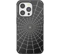 PopSockets iPhone 14 Pro Max Case with Phone Grip and Slide Compatible with MagSafe, Phone Case for iPhone 14 Pro Max, Wireless Charging Compatible, Spiderman - Black Web
