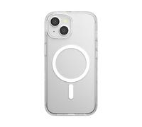 PopSockets iPhone 15 Case with Phone Grip and Slide Compatible with MagSafe, Phone Case for iPhone 15, Wireless Charging Compatible - Clear