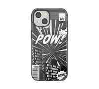 PopSockets iPhone 15 Case with Round Phone Grip Compatible with MagSafe, Phone Case for iPhone 15, Wireless Charging Compatible, Spiderman - Comic Book