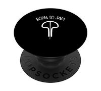 PopSockets Jew Mouth Harp Jaw Harp Bass PopGrip Swappable Top Black Cell Phone Grip
