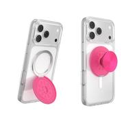 PopSockets Kick-Out Grip for MagSafe, Adjustable Kickstand for Portrait or Landscape, Magnetic Stand, Hot Pink - Fuchsia