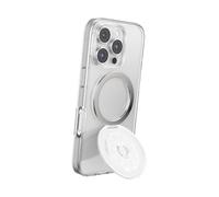 PopSockets Kick-Out Grip for MagSafe, Adjustable Kickstand for Portrait or Landscape, Magnetic Stand, White - Glossy White