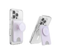 PopSockets Kick-Out Wallet for MagSafe, Adjustable Kickstand, Magnetic Stand - Opalescent White