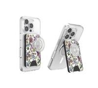 PopSockets Kick-Out Wallet for MagSafe, Adjustable Kickstand, Magnetic Stand - Pressed Flower
