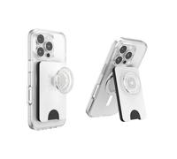 PopSockets Kick-Out Wallet for MagSafe, Adjustable Kickstand, Magnetic Stand - White