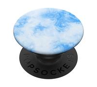 PopSockets Light-Blue-Marble-Effect - White-Blue-Marbled-Design PopSockets PopGrip: Swappable Grip for Phones & Tablets