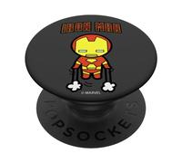 PopSockets Marvel Avengers Iron Man Cartoon Portrait PopSockets PopGrip: Swappable Grip for Phones & Tablets