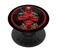PopSockets Marvel Deadpool Wade Wilson Icon PopSockets PopGrip: Swappable Grip for Phones & Tablets