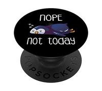 PopSockets Nope Not Today Sleeping Penguin Cute Sleep Nap Late Riser PopSockets Swappable PopGrip