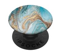 PopSockets Opalescent Vibrant Colors, Blue Golden Green Turquoise White PopSockets Swappable PopGrip