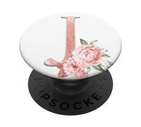PopSockets Personalized Monogram Initial Letter J Floral Gift PopSockets PopGrip: Swappable Grip for Phones & Tablets