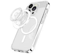 PopSockets Phone Grip for MagSafe, Magnetic Holder- Clear | Transparent, Adapter Ring Included, Phone Holder, Wireless Charging