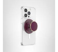 PopSockets PopGrip for MagSafe, Magnetic Phone Grip & Stand, Swappable Top, Secure Grip for iPhone MagSafe Cases, Kickstand for Hands-Free Viewing, Wireless Charging Compatible - Enamel Red Wine