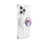 PopSockets Round Phone Grip Compatible with MagSafe, Adapter Ring Included, Phone Holder, Wireless Charging Compatible, Spiderman - Ghost Spider Suit