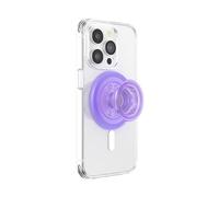 PopSockets Phone Grip Compatible with MagSafe, Adapter Ring for MagSafe Included, Phone Holder, Wireless Charging Compatible - Lavender Translucent