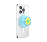 PopSockets Round Phone Grip Compatible with MagSafe, Adapter Ring Included, Phone Holder, Wireless Charging Compatible - Blue