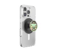 PopSockets Phone Grip for MagSafe with Kickstand, Magnetic Stand, Swappable Top, Secure Hold for iPhone MagSafe Cases, Phone & Tablet Grip - Enamel Luna Moth