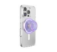 PopSockets Phone Grip for MagSafe with Kickstand, Magnetic Stand, Swappable Top, Secure Hold for iPhone MagSafe Cases, Phone & Tablet Grip - Iridescent Lavendar