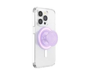 PopSockets Phone Grip for MagSafe with Kickstand, Magnetic Stand, Swappable Top, Secure Hold for iPhone MagSafe Cases, Phone & Tablet Grip - Clear Opalescent