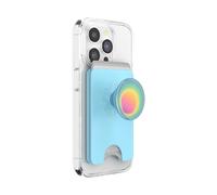 PopSockets Phone Wallet for MagSafe with Grip- Butterfly Pea Blue | PopWallet, Holds 3 Cards, Magnetic, Removable, Secure, Light Blue, Baby, Summer Spring