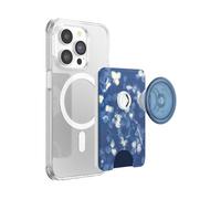 PopSockets Phone Wallet with Expanding Grip and Adapter Ring for MagSafe, Phone Card Holder, Wireless Charging Compatible, Wallet Compatible with MagSafe - Phantom Aspen