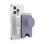 PopSockets Phone Wallet with Expanding Grip and Adapter Ring for MagSafe, Phone Card Holder, Wireless Charging Compatible, Wallet Compatible with MagSafe - Dusk