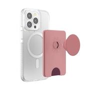 PopSockets: PopWallet+ for MagSafe - Adapter Ring for MagSafe Included - Card holder with an Integrated Swappable PopTop for Smartphones and Cases - Clay