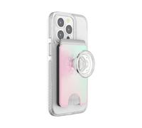 PopSockets: Phone Wallet with Expanding Grip and Adapter Ring for MagSafe, Phone Card Holder, Wireless Charging Compatible, Wallet Compatible with MagSafe - Mermaid Pink