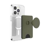 PopSockets Phone Wallet with Expanding Grip, Phone Card Holder, Wireless Charging Compatible, Wallet Compatible with MagSafe - Fatigue