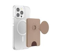 PopSockets: PopWallet+ for MagSafe - Adapter Ring for MagSafe Included - Card holder with an Integrated Swappable PopTop for Smartphones and Cases - Latte