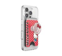 PopSockets Phone Wallet with Expanding Grip, Phone Card Holder, Wireless Charging Compatible, Wallet Compatible with MagSafe, Sanrio - Classic Hello Kitty