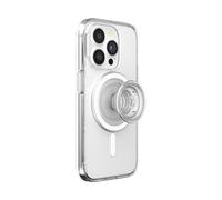 PopSockets: PopCase PlantCore for MagSafe - Plant-Based Phone Case for iPhone 15 Pro with a MagSafe Compatible PopGrip - Phone Stand and Grip with a Swappable Top - Clear
