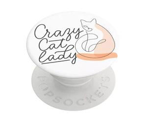 POPSOCKETS PopGrip Crazy Cat Lady Pawsitively Nuts